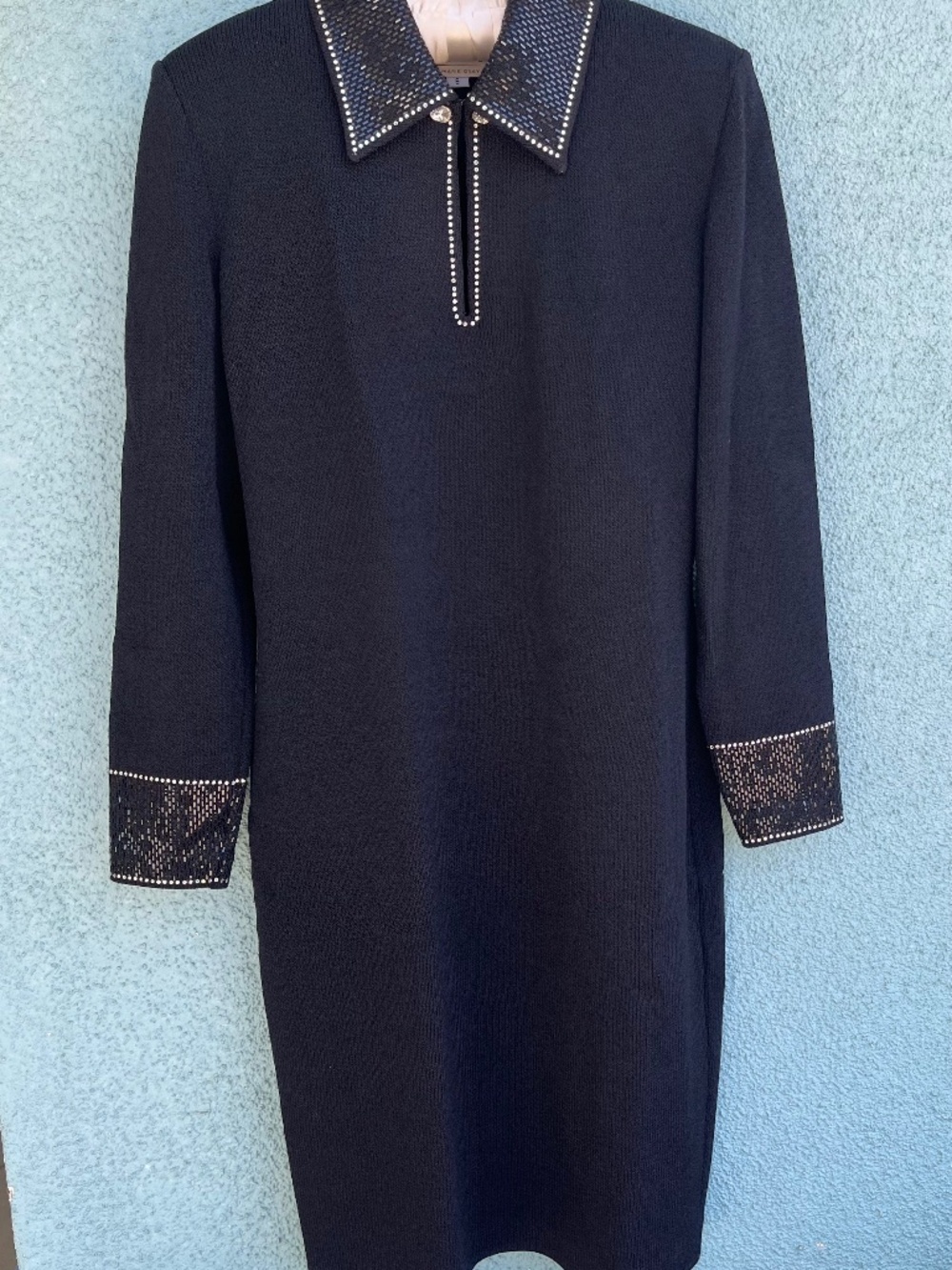 St. John Knit  Classic Little Black Dress  Like New  Worn Once  Size 6